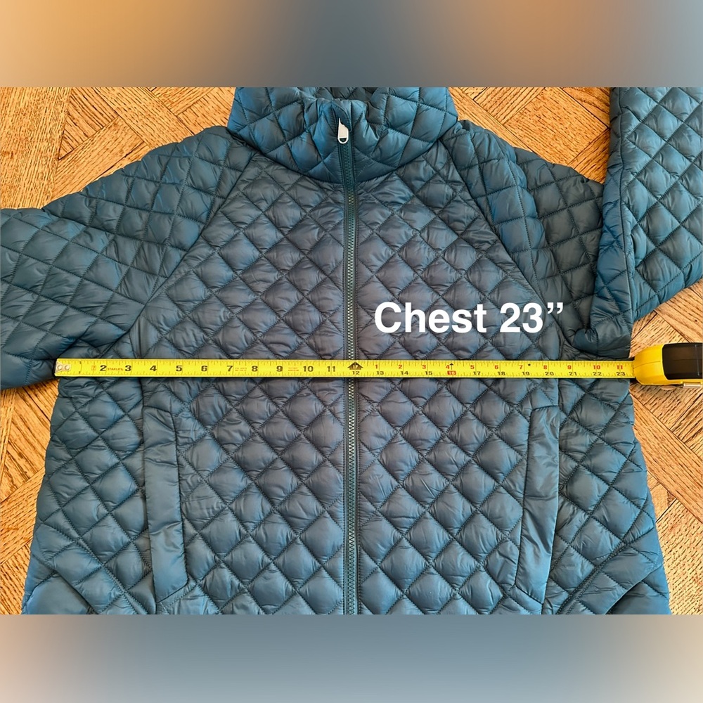 Athleta Teal Whisper Featherless Quilted Jacket XL - Like new - Picture 9 of 10